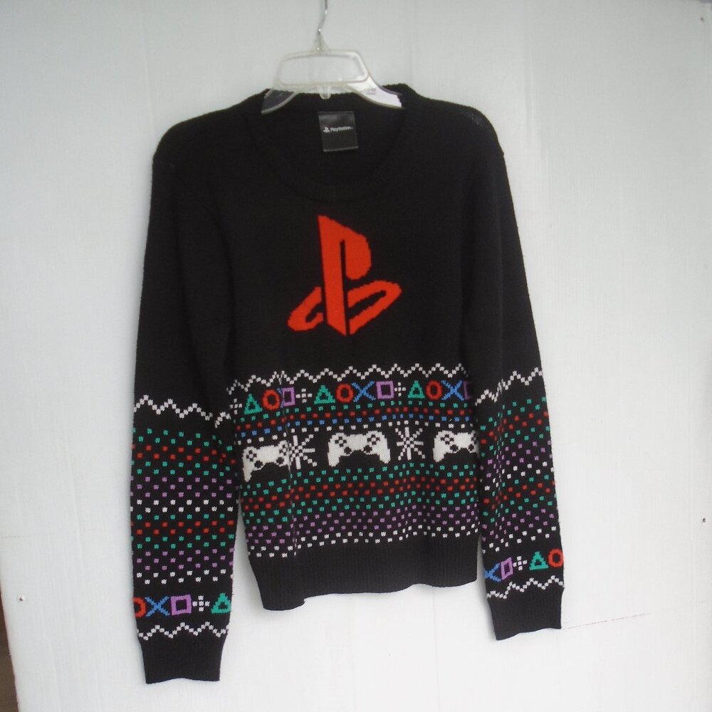 PlayStation Youth Christmas Sweaters Size L (14-16) Black